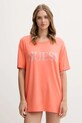 Guess t-shirt aplikacja pomarańczowy E5GI07.K68D2