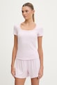 Guess t-shirt LIA z elastanem różowy O5GP02.KCQ72