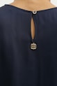 Fracomina maglietta in seta FR25ST1032W77401 blu navy