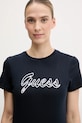 Guess t-shirt bawełniany granatowy V5GI02.K9RM1