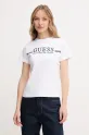 Βαμβακερό μπλουζάκι Guess βαμβάκι λευκό V5GI03.I3Z14