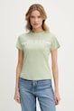 Guess t-shirt bawełniany nadruk zielony V5GI03.I3Z14