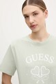 Guess t-shirt bawełniany zielony V5GI04.I3Z14