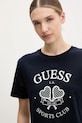 Guess t-shirt bawełniany granatowy V5GI04.I3Z14