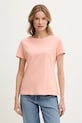 Guess t-shirt bawełniany IRIS bawełna różowy V5GI06.KCRZ1