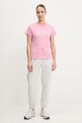 Памучна тениска Guess NARCISO V5GI10.K9RM1 розов SS25
