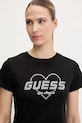 Guess tricou din bumbac NARCISO negru V5GI10.K9RM1