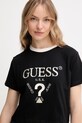 Oblečenie Bavlnené tričko Guess FILANTA V5GI18.I3Z14 čierna