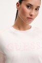 Guess t-shirt bawełniany GENZIANA różowy V5GI19.I3Z14