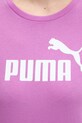 Βαμβακερό μπλουζάκι Puma μωβ 682371.