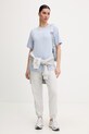 Puma t-shirt damski bawełniany Essential Relaxed 684971 niebieski SS26