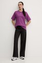 Puma t-shirt damski bawełniany Essential Relaxed 684971 fioletowy SS26