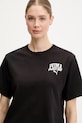 Bavlněné tričko Puma černá 685030