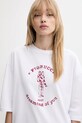 Fiorucci tricou din bumbac White Dreaming of You Print Relaxed Fit T-Shirt alb W02SMTSH101CJ01WH03
