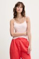 Tommy Jeans top imprimeu roz DW0DW20241