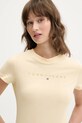 Одежда Хлопковая футболка Tommy Jeans DW0DW20315 жёлтый