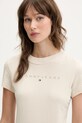 Îmbrăcăminte Tommy Jeans tricou din bumbac DW0DW20315 bej