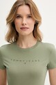 Oblečení Bavlněné tričko Tommy Jeans DW0DW20315 zelená