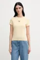 Tričko Tommy Jeans slim žltá DW0DW20316