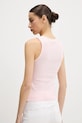 Îmbrăcăminte Tommy Jeans top din bumbac DW0DW20619 roz