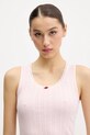 Бавовняний топ Tommy Jeans рожевий DW0DW20619