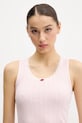 Tommy Jeans top din bumbac roz DW0DW20619