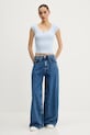 Tommy Jeans pamut póló DW0DW20621 kék SS25