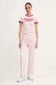 Памучна тениска Tommy Jeans DW0DW20631 розов SS25