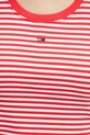 Tommy Jeans top din bumbac cu elastan DW0DW20673 rosu