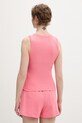Odzież Tommy Jeans top bawełniany z elastanem DW0DW20673 różowy