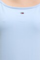Tommy Jeans top dámský bavlněný s elastanem DW0DW20675 modrá