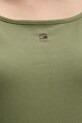 Tommy Jeans top damski bawełniany z elastanem DW0DW20675 zielony