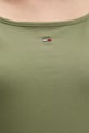 Tommy Jeans top damski bawełniany z elastanem DW0DW20675 zielony