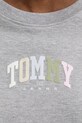 Bavlněné tričko Tommy Jeans šedá DW0DW21337
