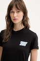 Ruházat Tommy Jeans pamut póló DW0DW21338 fekete