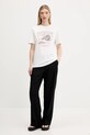 Tommy Jeans t-shirt bawełniany DW0DW21343 beżowy SS25