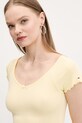 Tričko Tommy Jeans žltá DW0DW21349