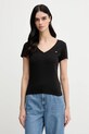 Бавовняна футболка Tommy Jeans 2-pack бавовна чорний DW0DW21367