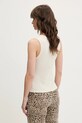 Îmbrăcăminte Tommy Jeans top din bumbac DW0DW21369 bej