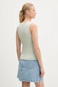 Ruházat Tommy Jeans pamut top DW0DW21369 zöld