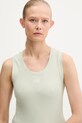 Tommy Jeans pamut top zöld DW0DW21369