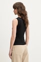 Tommy Jeans top din bumbac DW0DW21369 negru SS25