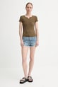 G-Star t-shirt bawełniany D26075.D958 zielony SS25