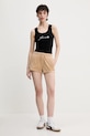 Juicy Couture top JUICY HIBISCUS CRYSTAL JCWLV125335 negru SS25