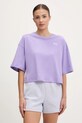 Puma t-shirt bawełniany aplikacja fioletowy 629743