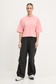 Puma t-shirt bawełniany 629776 różowy SS25