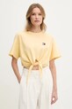 Bavlnené tričko Tommy Jeans relaxed žltá DW0DW20321