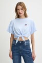 Tommy Jeans t-shirt bawełniany bawełna niebieski DW0DW20321