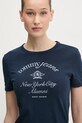 Хлопковая футболка Tommy Jeans тёмно-синий DW0DW20323
