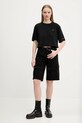 Bavlněné tričko Tommy Jeans DW0DW20324 černá SS25
